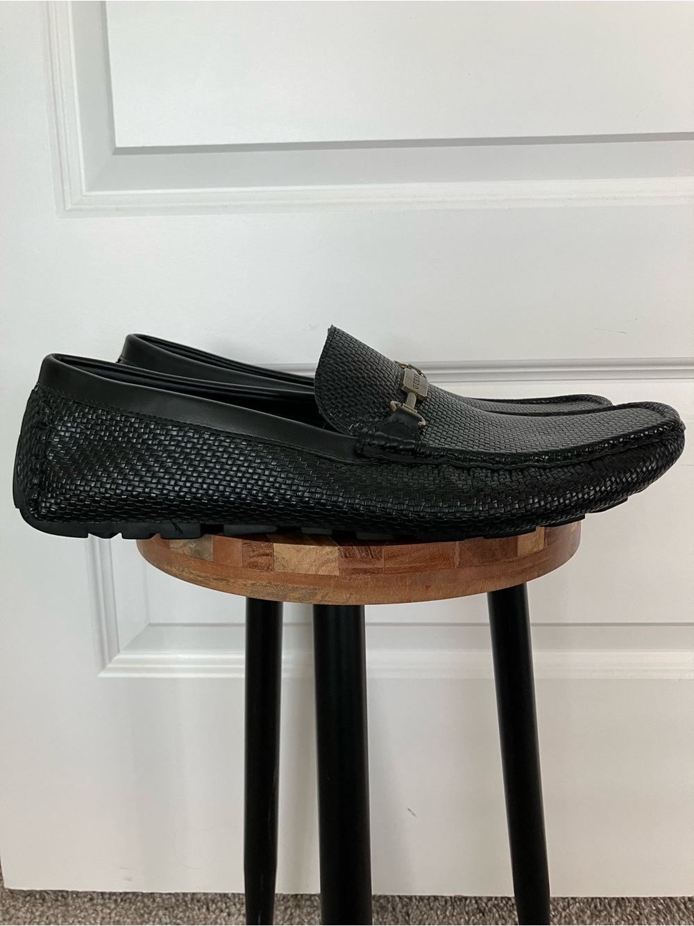 New Guess Loafers Dress Shoes Mens 11 Black 2036-712